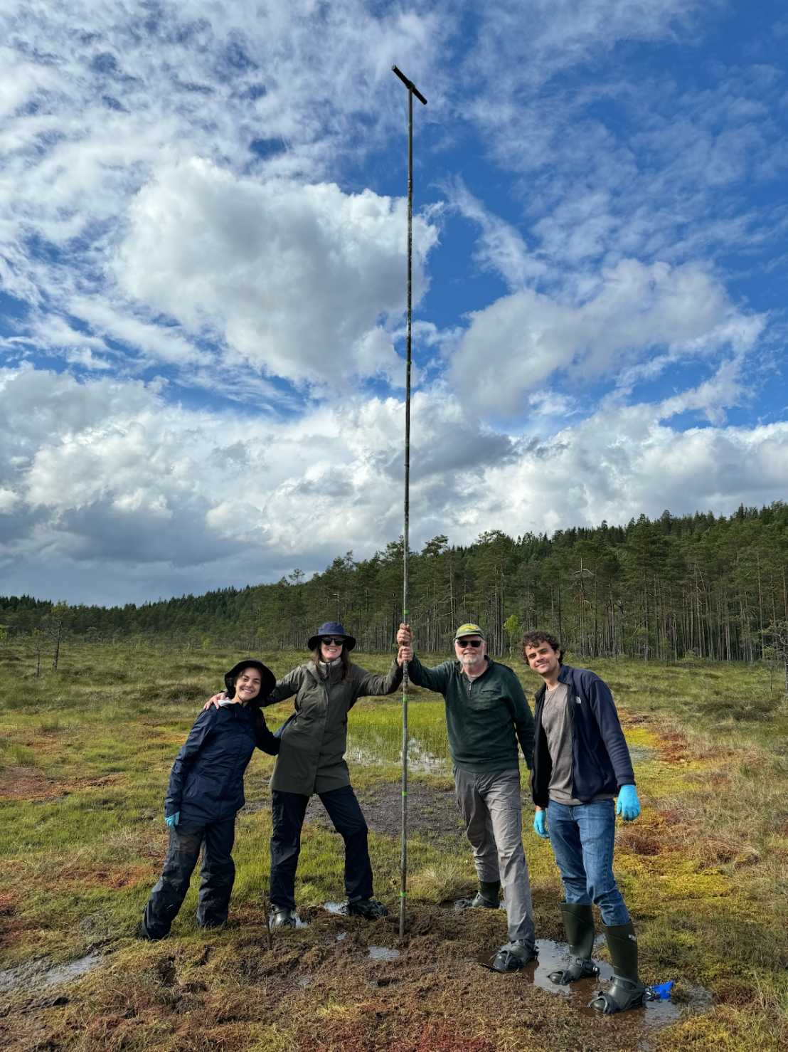 Members of our group taking samples in Sweden